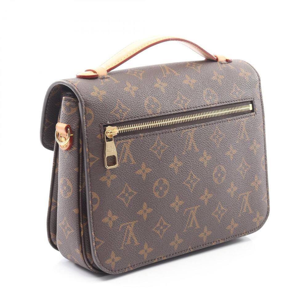 Louis Vuitton Canvas Brown Handbag Metis Monogram Leather Pochette Brown